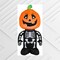 3.5 FT Halloween Classics LED Skeleton Pumpkin Airblown Inflatable Indoor Outdoor Decoration
